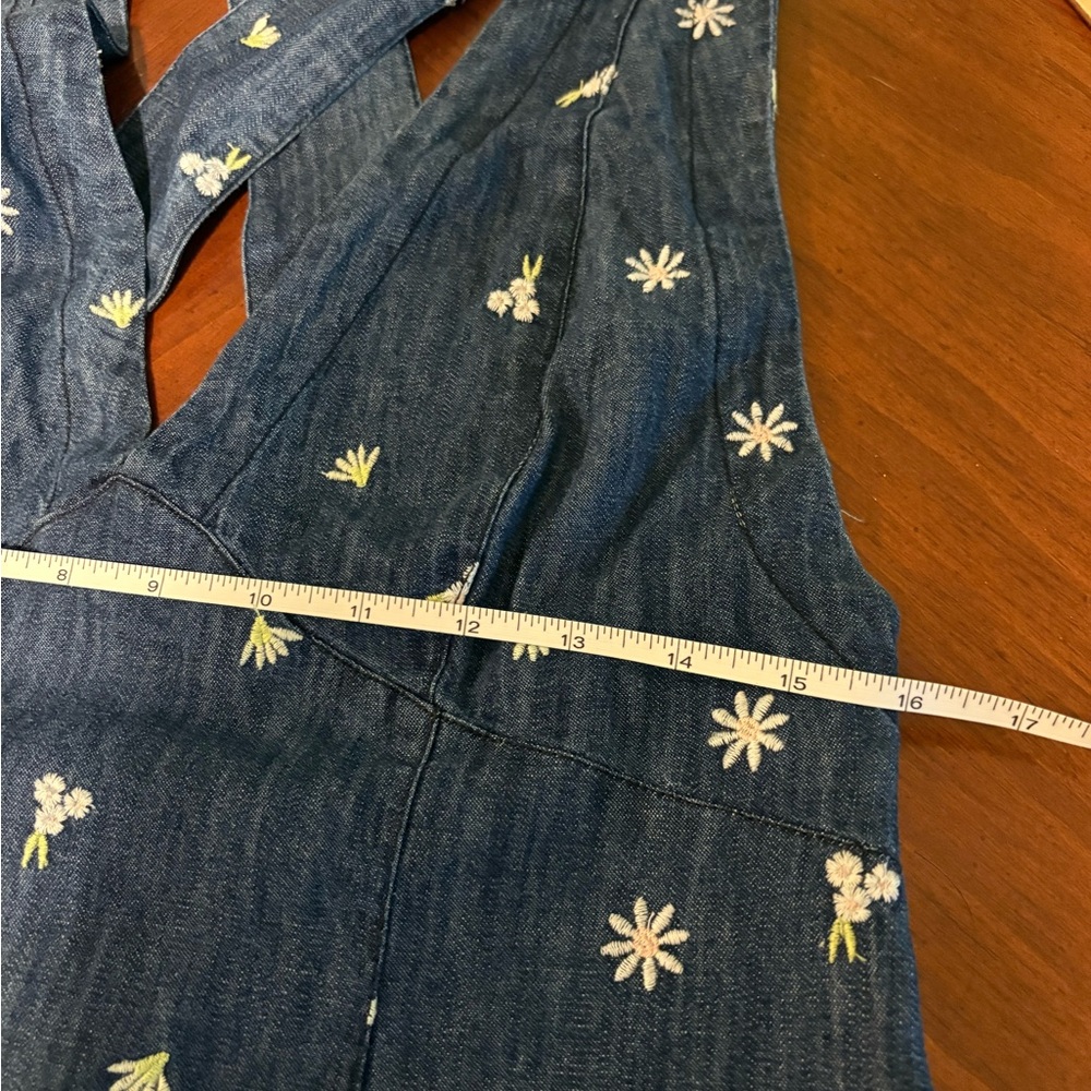 Free People Denim Blue Floral Mini Dress - Picture 9 of 9